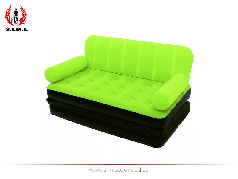Sofa cama Bestway doble hinchable verde - Simi Seguridad