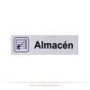 ALSER242 - Placa adhesiva Alser 150X45 mm aluminio plata serigrafiada