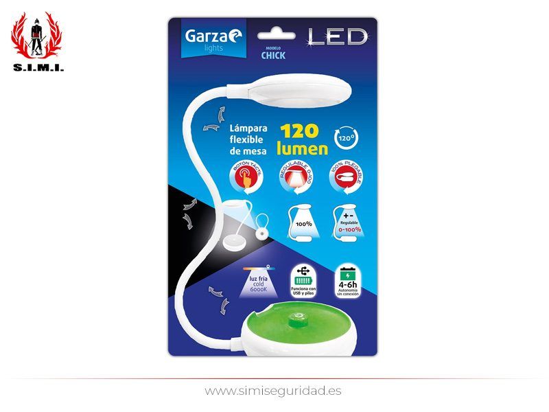 GARZA401235 - Lampara de mesa Garza Plegable USB-Pilas